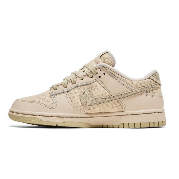 Nike Dunk Low 'Woven Sanddrift' Sneakers Fabric Woven Tan Nike Shoes - Picture 5 of 15